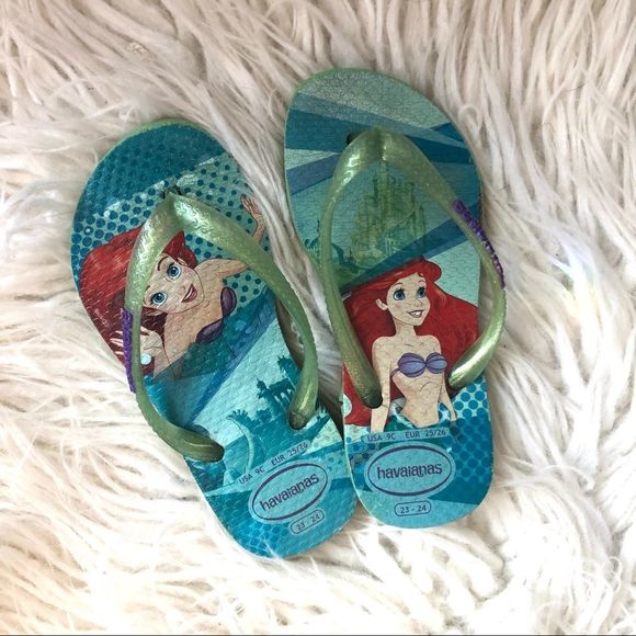 Havaianas Other - Havaianas Disney Little Mermaid Ariel Graphic Thong Flip Flops 9